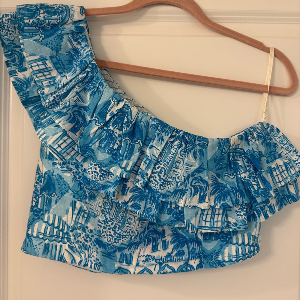 Lilly Pulitzer Amalfi Blue Kasida Ruffle Set - Picture 4 of 9